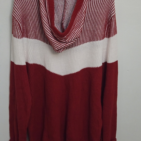 INC International Concepts Mens Colorblocked Hoodie Sweater Cotton Red XXL - Picture 2 of 3